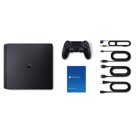 Ps4 shops Slim Jet Black with Controller